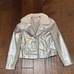 Justice Silver Jacket with White Collar